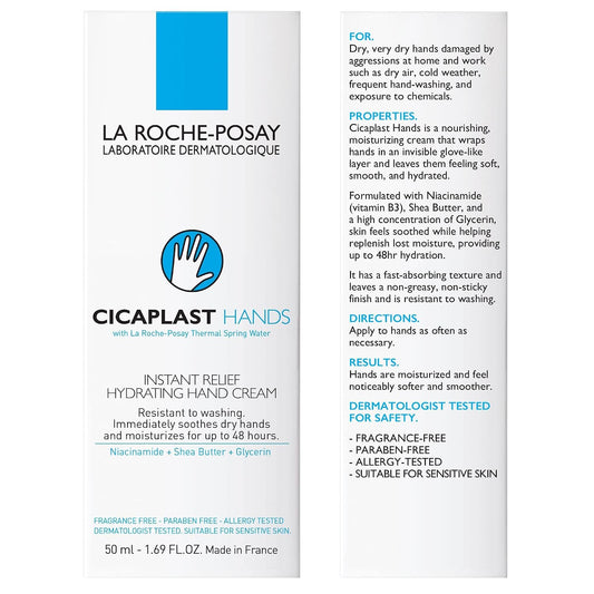 La Roche-Posay Cicaplast Hand Cream with Shea Butter for Dry Hands