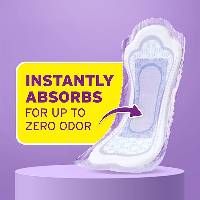 Poise Incontinence & Postpartum Pads for Bladder Leaks, 6 Drop Ultimate Absorbency, Regular Length, 112 Count, Packaging May Vary