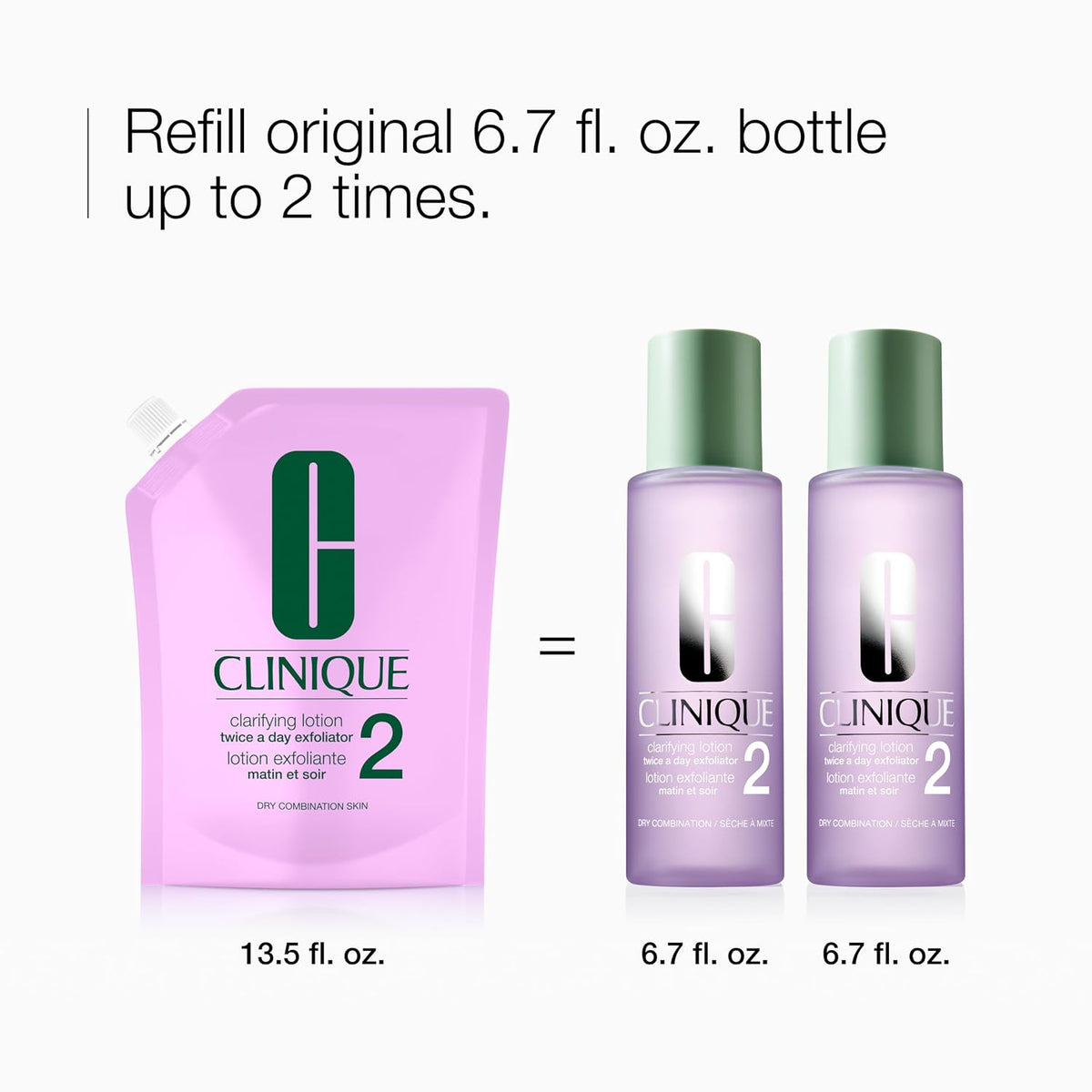 Clinique Clarifying Lotion 1.0, 1, 2, 3 & 4 | Exfoliating Face Toner with Witch Hazel | 5 Formulas for Every Skin Type | Step 2 of 3-Step Skin Care Routine
