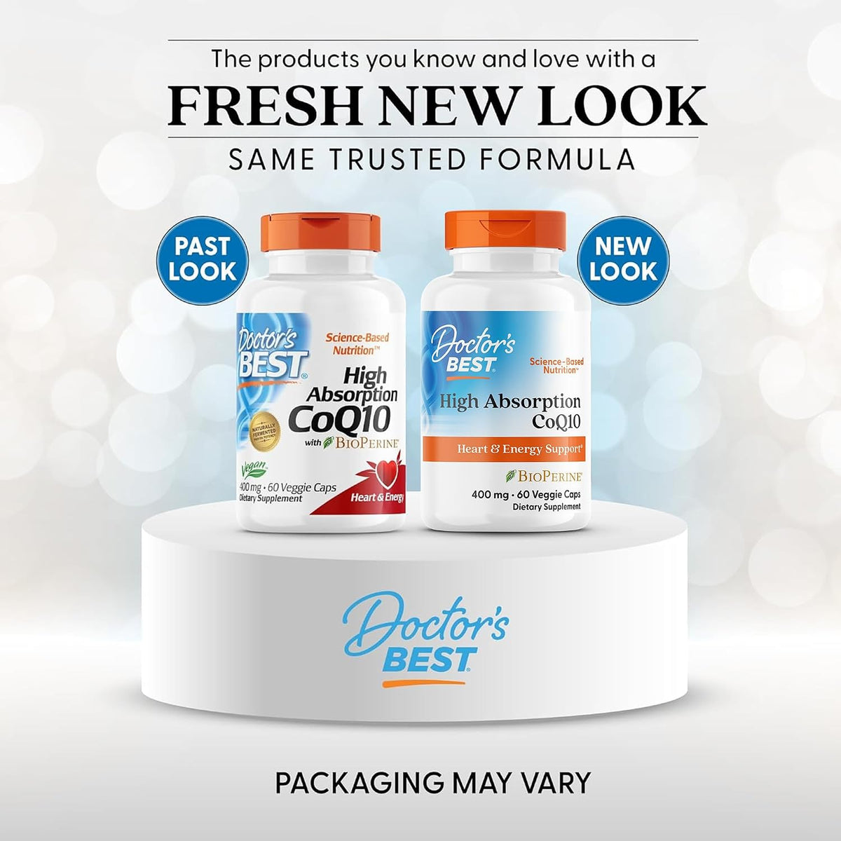 Doctor's BEST High Absorption CoQ10 400mg with BioPerine, 60 Veg Capsules