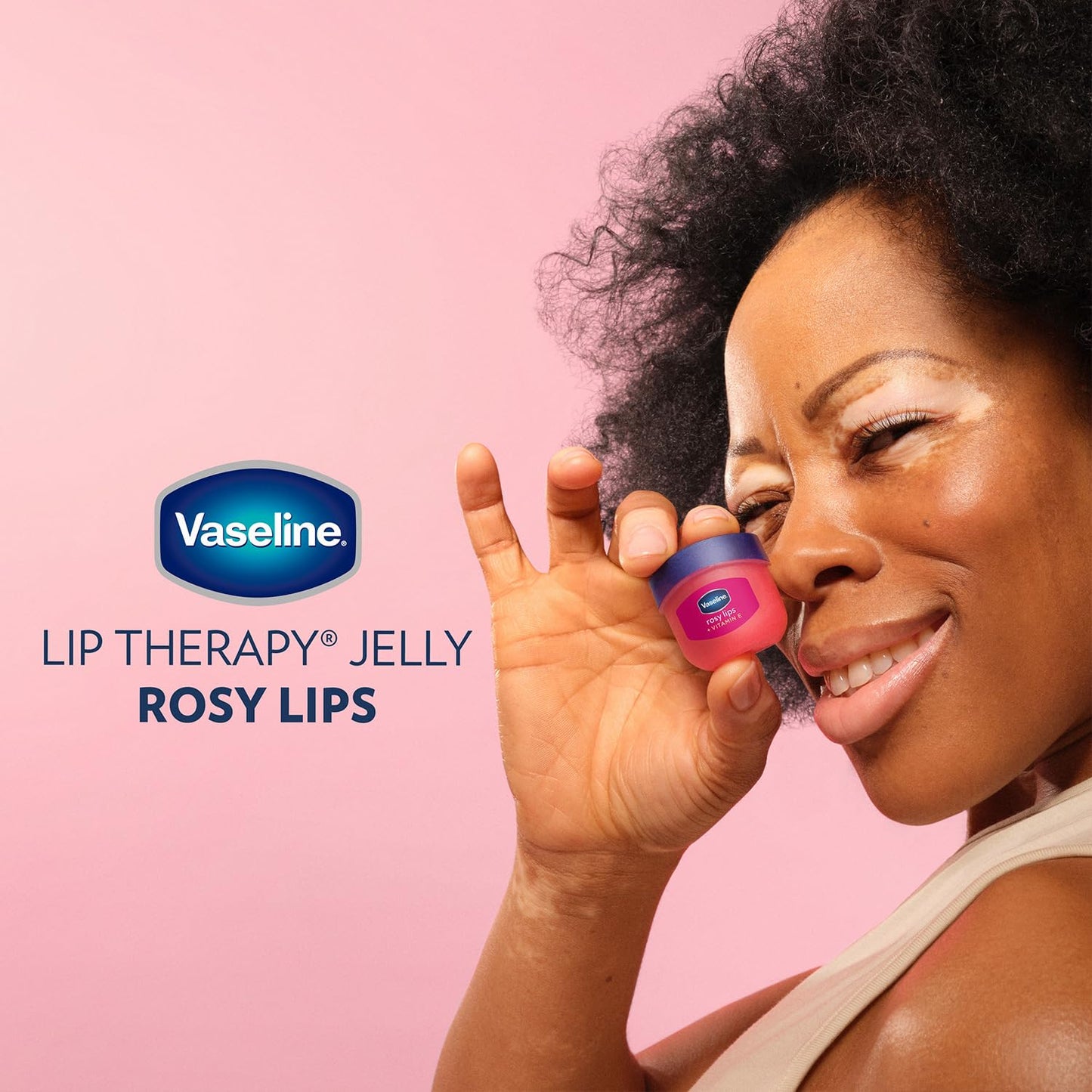 Vaseline Lip Therapy Rosy Lips 3-Pack – Moisturizing Lip Balm for Very Dry Lips in Mini Jars, 0.25 Oz.