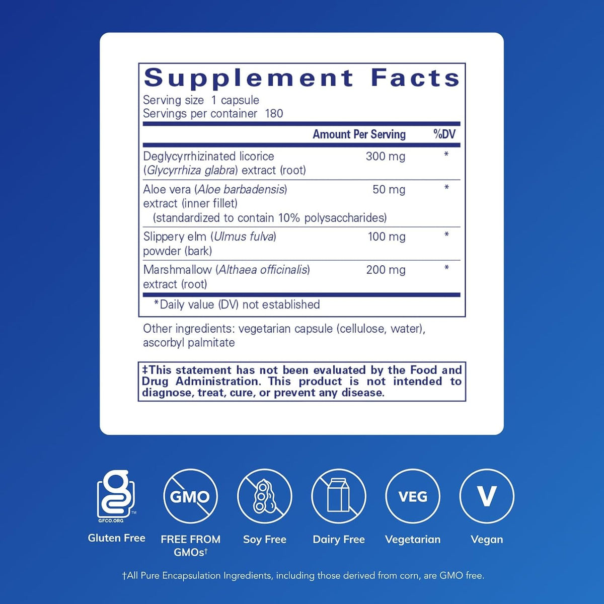 Pure Encapsulations DGL Plus, 180 Capsules