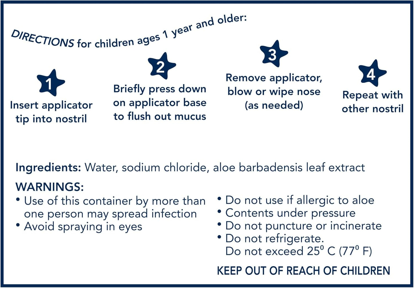 Vicks Sinex, Children's Saline Nasal Spray, Drug Free Ultra Fine Mist with Hint of Aloe, Ages 1+, Fast Everyday Stuffy Nose Relief for Kids, Clear Mucus from a Cold or Allergy, 5 OZ x 2
