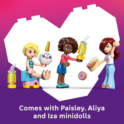 LEGO Friends Unicorn Dream Café Building Toy for Girls & Boys - Pretend Playset for Kids, Ages 6+ - Gift for Birthdays - W/Paisley, Aliya, & Iza Minidolls & Accessories - 42684