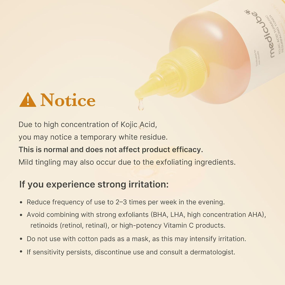 medicube Kojic Acid Turmeric Smoothing Toner for Face & Body | Lightweight Toner for Balancing Uneven Skin Tone & Texture | Niacinamide, Glycolic Acid for Clear Glass Skin | 8.45 fl.oz (Pack of 2)