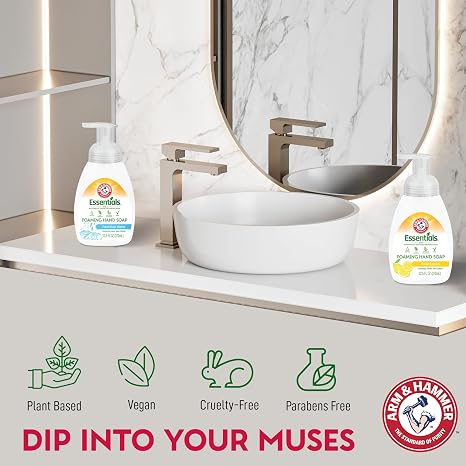 Arm & Hammer Foaming Hand Soap for Skin Cleaning - Cleanser with Lavender Vanilla Scent - Hand Soap Pump with Aloe Vera & Different Ingredients 12.5 Fl Oz (370mL)