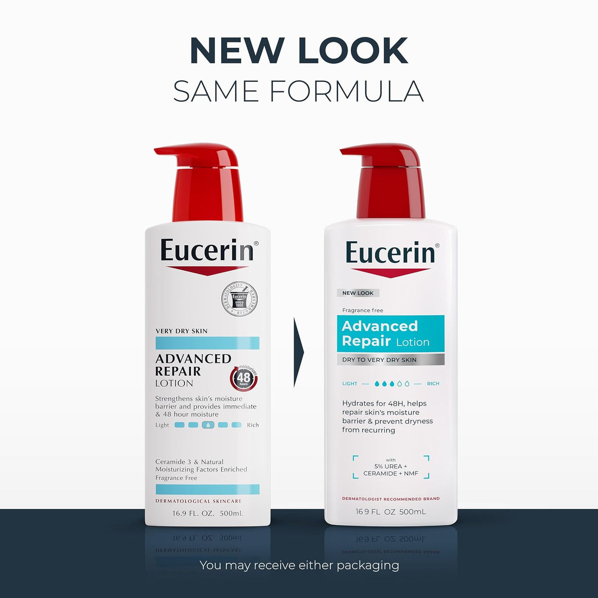 Eucerin Advanced Repair Lotion, Urea Enriched, 16.9 FL OZ