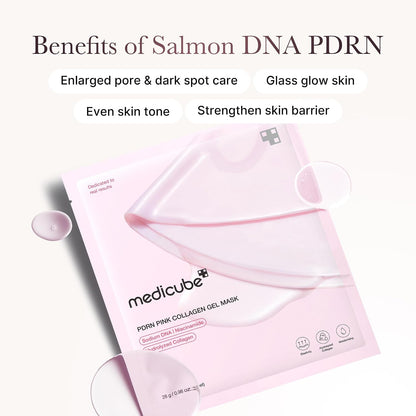 medicube Ultimate Glass Glow Eye & Mask Night Duo: PDRN Caffeine Collagen Eye Patch & Salmon DNA Jelly Mask | Dark Circle Care, Firming & Overnight Radiance Set, Korean Skincare, Gifts for Women