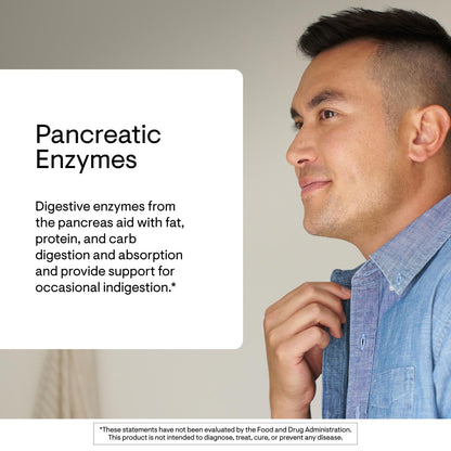 THORNE - Pancreatic Enzymes - Digestive Enzymes Supplement for Digestion Support - Minimizes Occasional Gas & Bloating* - Third-Party Certified - Gluten, Dairy & Soy-Free - 180 Capsules