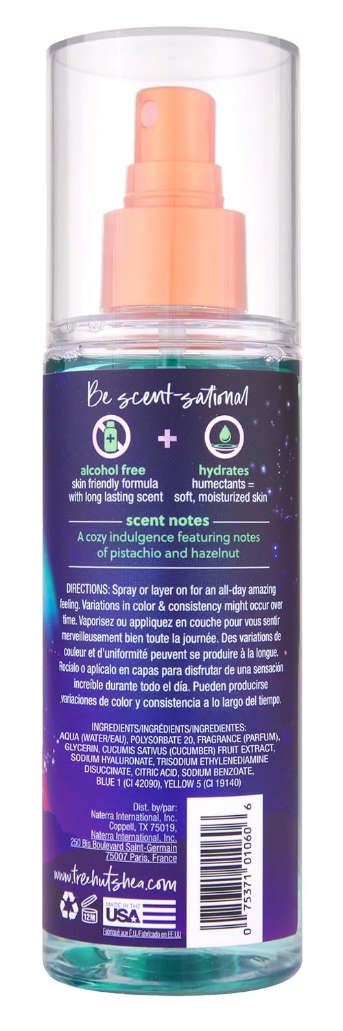 Tree Hut Aurora Nights Fragrance Mist, Hydrating, Alcohol-Free Formula, Cozy Scent with Warm Pistachio and Toasted Marshmallow Notes, 6 fl oz (Pack of 2)