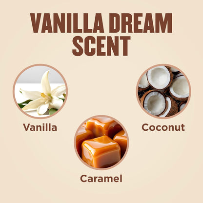 Gold Bond Vanilla Dream Softening Hand Cream Set, Luxurious Everyday Hand Cream with Shea Butter to Help Boost Skin Moisture and Cocoa Butter to Help Soften Skin, Warm Vanilla Dream Scent, 3 oz, 4 pk