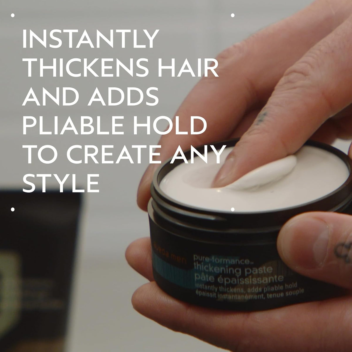 AVEDA Men Pure-Formance Thickening Paste | Thickens Hair | Versatile Hold | Natural Finish Hair Styling Paste | With Amla |91% Naturally Derived*, 2.5 Fl Oz