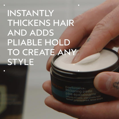 Aveda Men Pure-Formance Thickening Paste | Thickens Hair | Versatile Hold | Natural Finish Hair Styling Paste | With Amla |91% Naturally Derived*, 2.5 Fl Oz (Pack of 2)