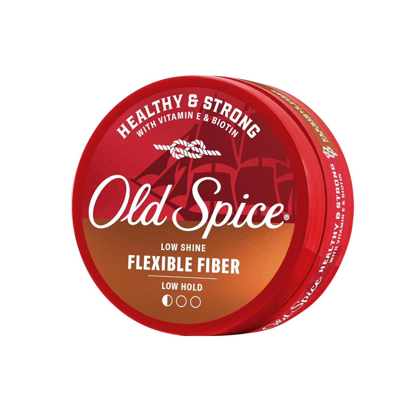 Old Spice Flexible Fiber for Men, Healthy & Strong with Vitamin E & Biotin, Men's Hair Styling Fiber, Low Hold, Low Shine, 2.22 oz, Twin Pack