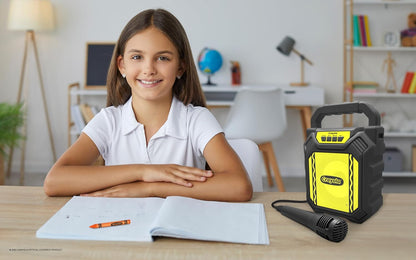 Crayola Mini Karaoke Machine for Kids, Bluetooth Speakers with Microphone | 4" Driver 10W Peak Power, Loud HD Sound, Rechargeable Mini Portable Bluetooth Speaker, USB, TWS, Indoor/Outdoor Party