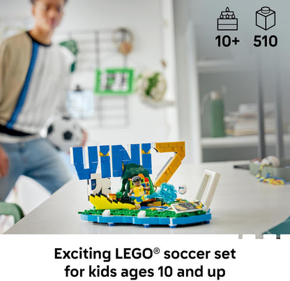 LEGO Editions Vini Jr. – Soccer Highlights - Building Set for Boys & Girls, Ages 10+ - Collectible Soccer Gift W/Plaque - Kids Bedroom or Shelf Decor - 43027