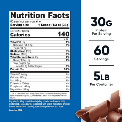 Nutricost Whey Protein Isolate Powder (Milk Chocolate) 5LBS (Pack of 2)