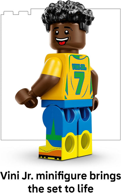 LEGO Editions Vini Jr. – Soccer Highlights - Building Set for Boys & Girls, Ages 10+ - Collectible Soccer Gift W/Plaque - Kids Bedroom or Shelf Decor - 43027