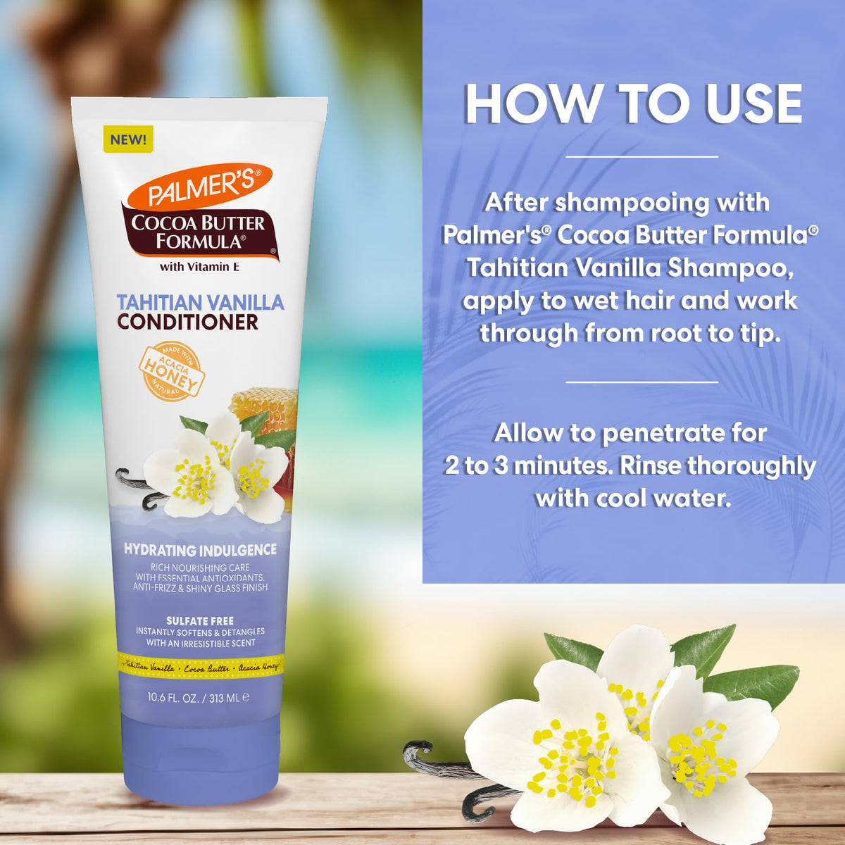 Palmer's Tahitian Vanilla Moisturizing Hair Conditioner, 10.6 Fl Oz (Pack of 6)
