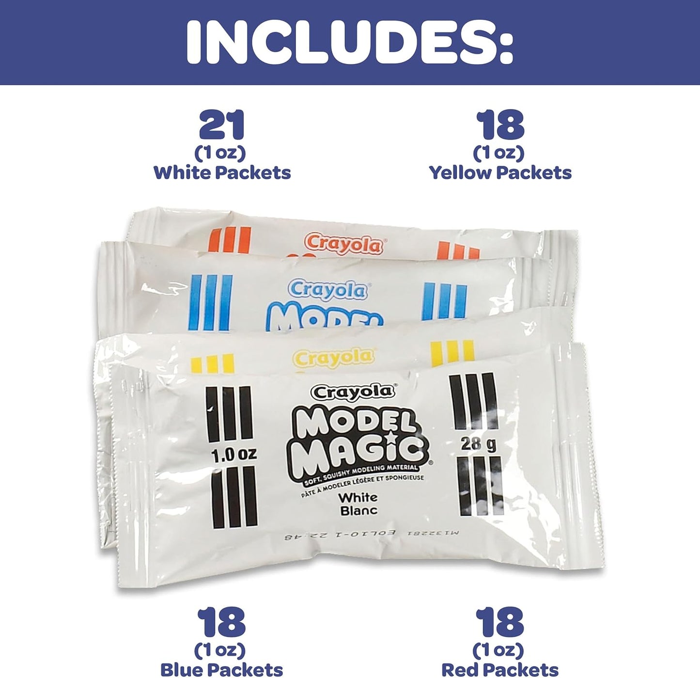 Crayola Model Magic (75ct), Kids Modeling Clay Alternative, 1oz Packs, Teacher Appreciation School Supplies & Classroom Essentials, Air Dry Clay, Ages 3+