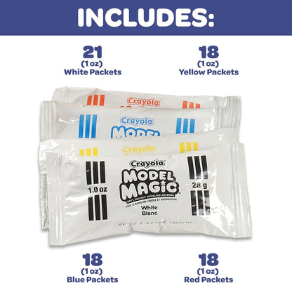 Crayola Model Magic (75ct), Kids Modeling Clay Alternative, 1oz Packs, Teacher Appreciation School Supplies & Classroom Essentials, Air Dry Clay, Ages 3+