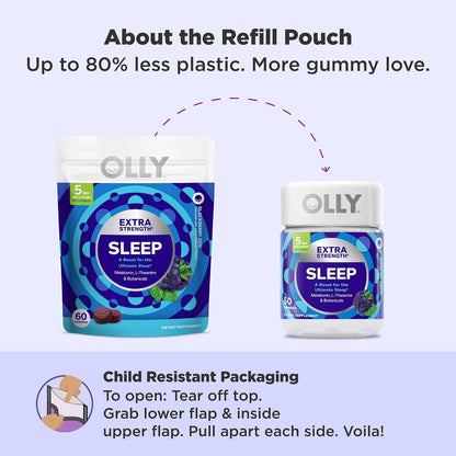 OLLY Extra Strength Sleep, Occasional Sleep Support Supplement - 60 Count