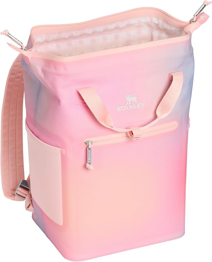 STANLEY Madeleine Soft Cooler Backpack, 14 qt, Sunset Spiral
