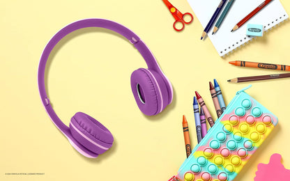 Crayola Kids Over Ear Headphones, Wireless Headphones with Microphone | Lightweight Comfortable Head Phones for Home Travel, Bluetooth 5.0, 5H Playtime, Rechargeable, Hi-Res Sound Audio, FM Radio