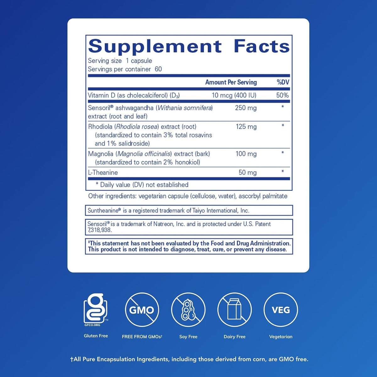 Pure Encapsulations Cortisol Calm, 60 Capsules