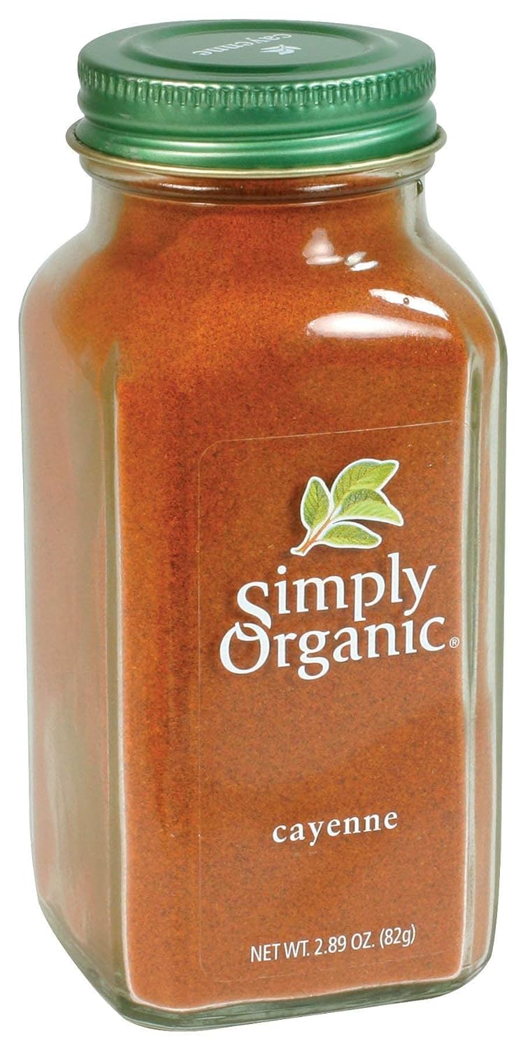 Simply Organic Cayenne Pepper, 2.89 Ounce, Pure, Organic Cayenne Peppers, No GMO's, Kosher Certified (Pack of 2)