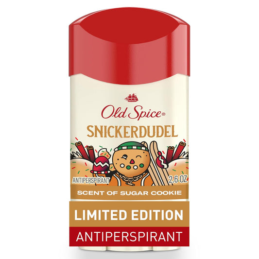 Old Spice Antiperspirant & Deodorant for Men, Holidudes Limited Edition, 24/7 Sweat Protection, Stocking Stuffer, Snickerdudel Sugar Cookie Scent, 2.6 oz