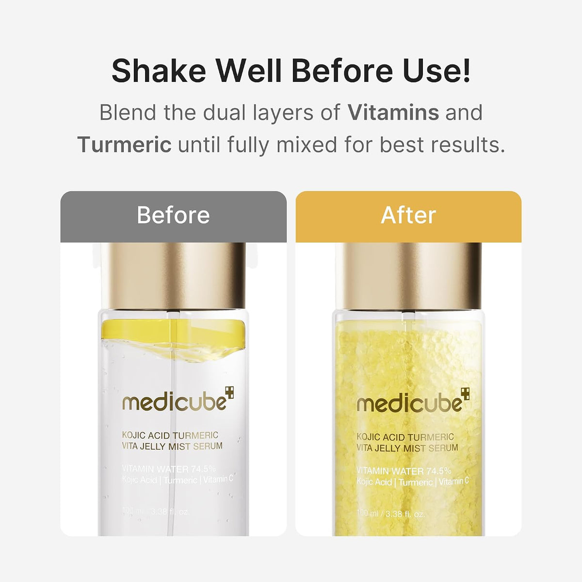 medicube Jelly Mist Serum with Kojic Acid Turmeric, Brightening Face Mist