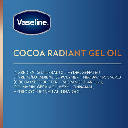 Vaseline Intensive Care Gel Cocoa Radiant Oil 6.8 Ounce (201ml)