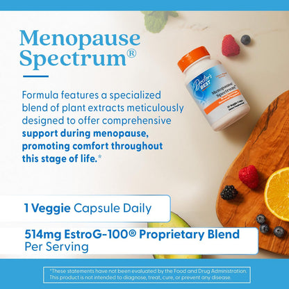 Doctor's Best Menopause Spectrum with EstroG-100, Gluten Free, 30 Veg Caps