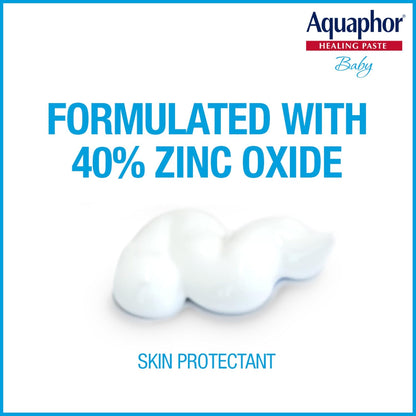Aquaphor Baby Diaper Rash Paste with Zinc Oxide, Talc Free, 3.5 OZ