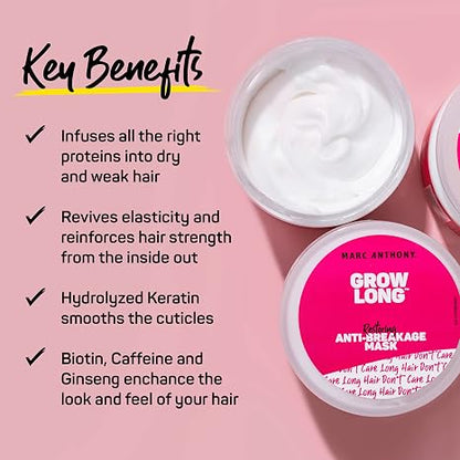 Tree Hut Vitamin C Shea Sugar Body Scrub 18 oz & Marc Anthony Anti-Breakage Hair Mask 10.4 oz Bundle