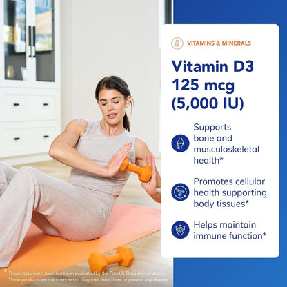 Pure Encapsulations Vitamin D3 125 mcg (5,000 IU), 120 Capsules