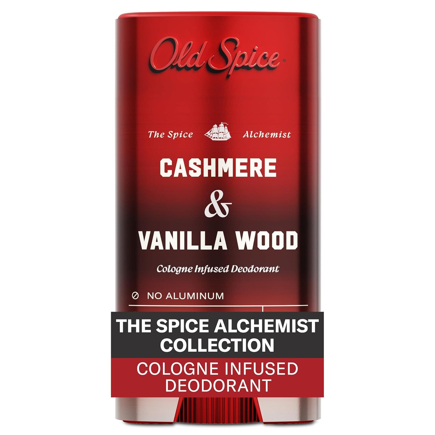 Old Spice Aluminum Free Deodorant for Men, The Spice Alchemist Collection, 24/7 Cologne Infused Scent, No Trade Off Formula, Free of Parabens & Phthalates, Cashmere + Vanilla Wood Scent, 3.0 oz