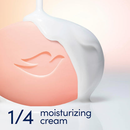 Dove Rebalancing Beauty Bar Soap 6 Count, White Peach & Rice Milk, 3.75 oz I Plant-based beauty bar with white peach and rice milk for soft, moisturized skin