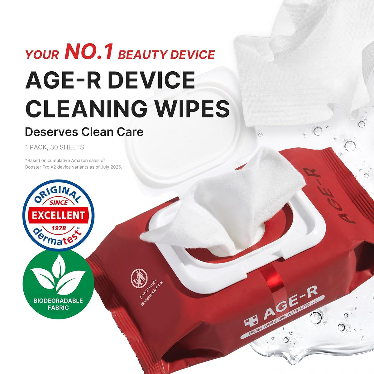medicube Beauty Device Cleaning Wipes, Easy Cleaning for Fresh Device Care