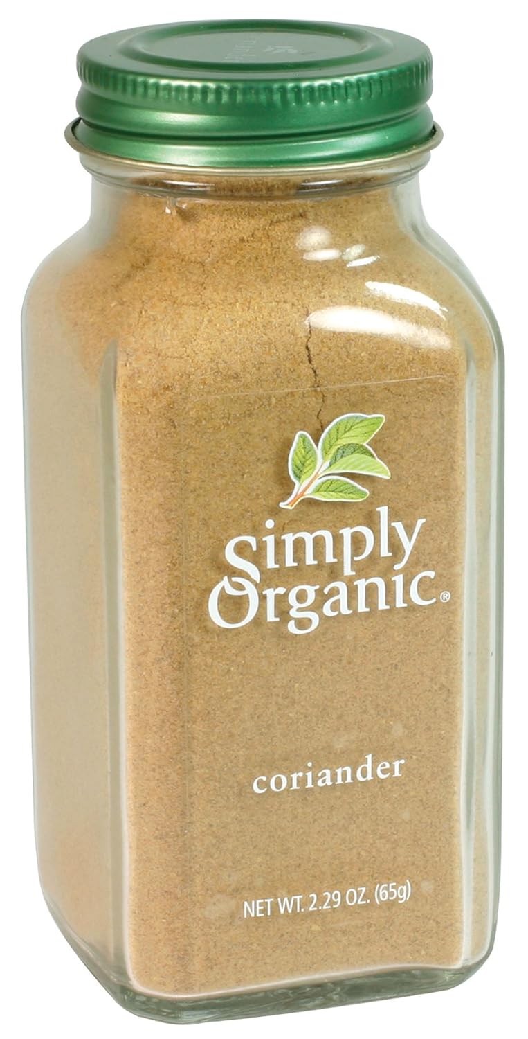 Simply Organic Ground Coriander Seed, Rich, Warm Earthy Yet Fruity Flavor, Bright Aroma, Slight Citrus Undertones, 2.29 Ounce (Pack of 2)