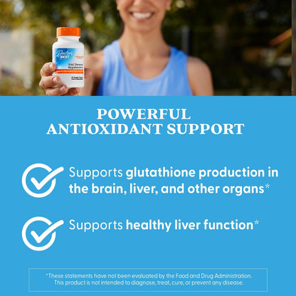 Doctor's Best NAC Detox Regulators Supplement for Men & Women, 60 Veg Caps