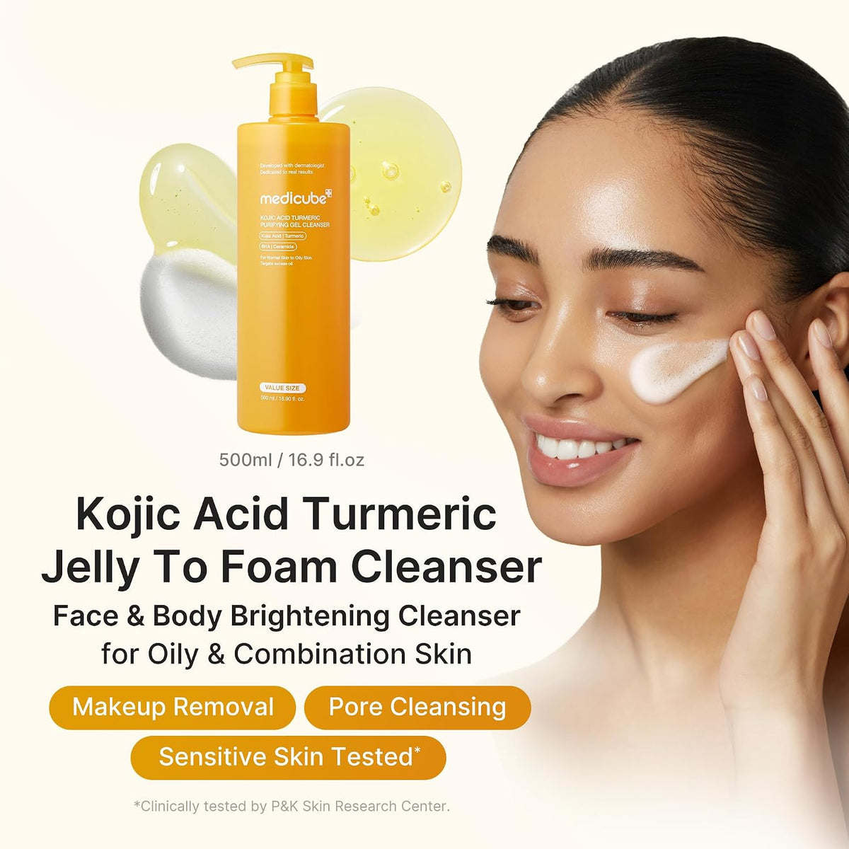 medicube Kojic Acid Turmeric Jelly To Foam Cleanser (Pack of 2)