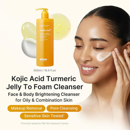 medicube Kojic Acid Turmeric Jelly To Foam Cleanser (Pack of 2)
