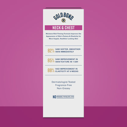 Click to see full view Gold Bond Age Renew Neck & Chest Firming Age Renew Cream, 2 oz | Firmer-looking skin, hyaluronic acid neck firming cream, improves elasticity and texture, dermatologist and clinically tested