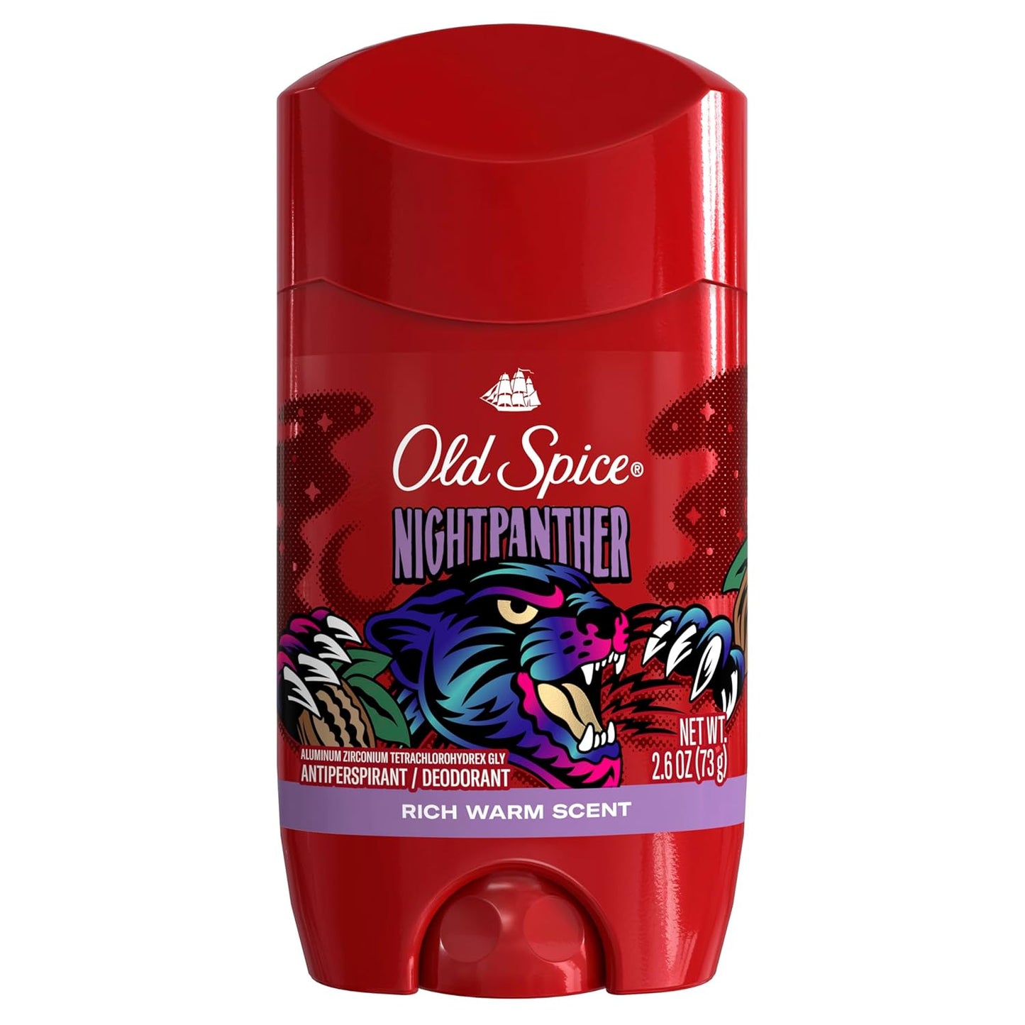 Old Spice Antiperspirant Deodorant for Men, 24/7 Sweat & Odor Protection, 24/7 Freshness & Lasting Scent, Invisible Solid, NightPanther with Rich Warm Scent, 2.6 oz