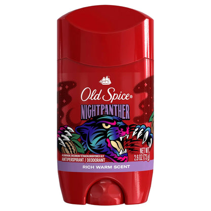 Old Spice Antiperspirant Deodorant for Men, 24/7 Sweat & Odor Protection, 24/7 Freshness & Lasting Scent, Invisible Solid, NightPanther with Rich Warm Scent, 2.6 oz