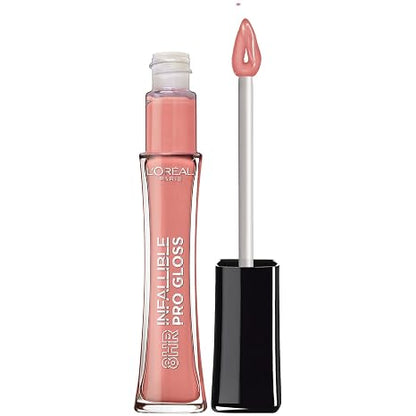 L’Oreal Paris Makeup Infallible 8 Hour Hydrating Lip Gloss, Shell Pink, 0.21 Fl Oz (Pack of 2)