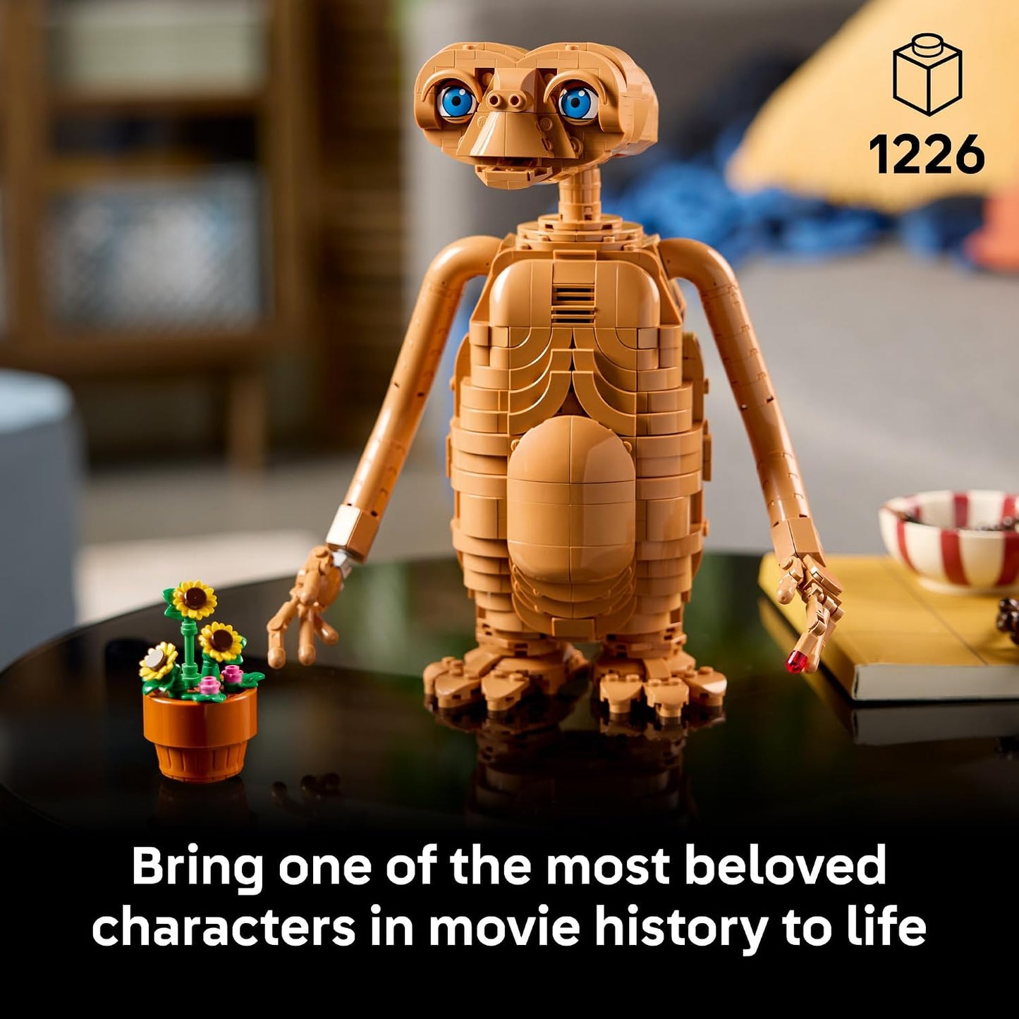 LEGO Ideas E.T. the Extra-Terrestrial 21370 | Collectible Building Set for Adults, Ages 18+, Relaxation Activity, Posable Figure W/ Light Brick, 1226 pieces, Gift for Fans