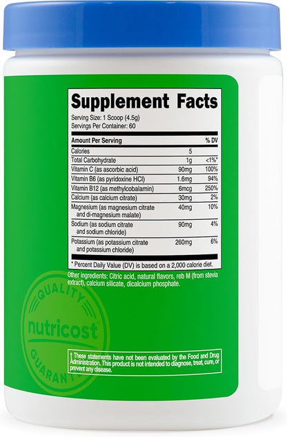 Nutricost Electrolytes Complex Powder (Shaq's Lemon Lime) 60 Servings